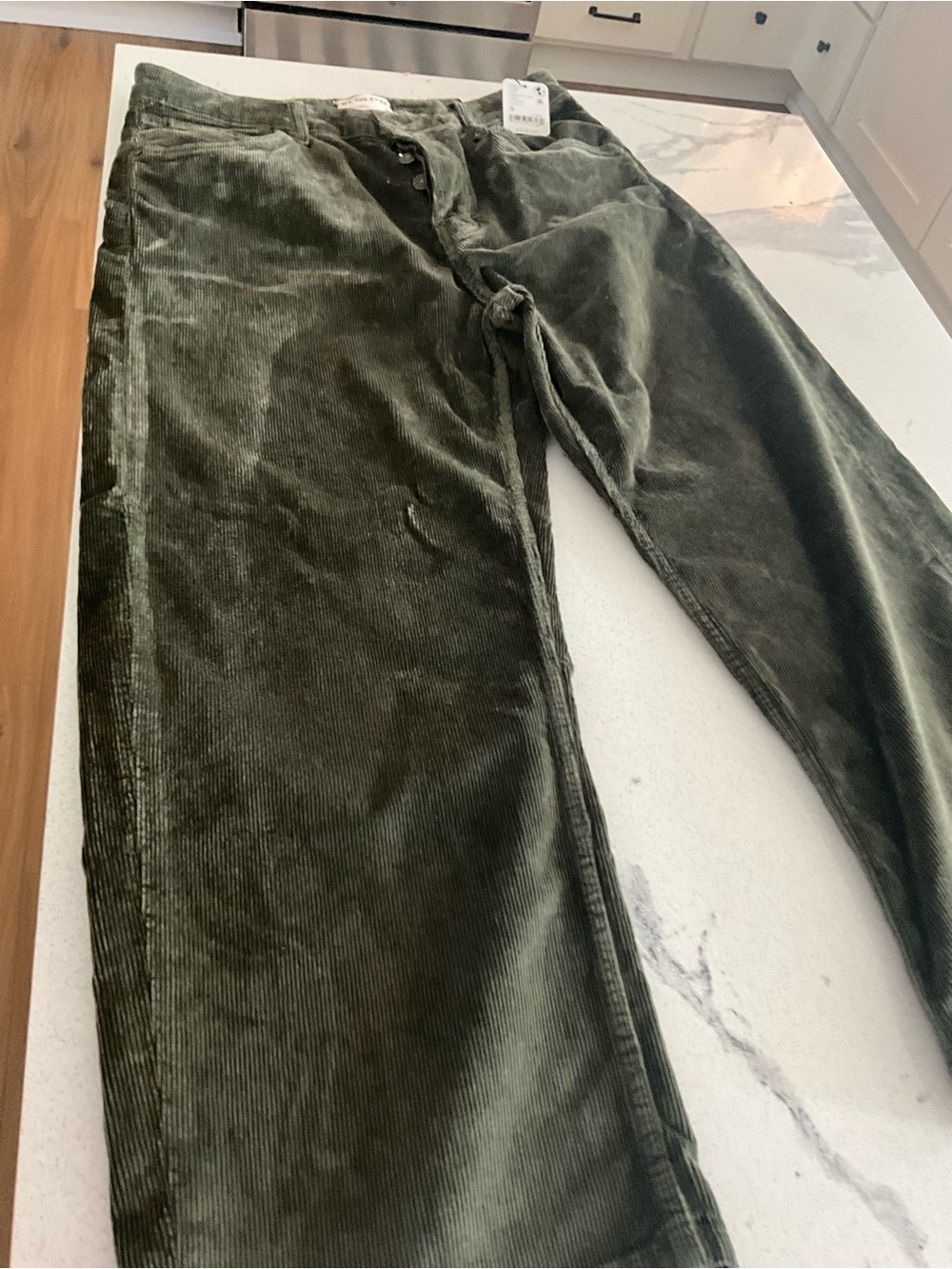 We The Free Olive Corduroy Straight-Leg Pants